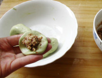 抹茶杏仁汤圆