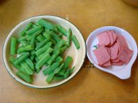 火腿炒四季豆