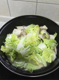 烤肉豆腐白菜