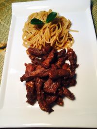 炒牛排意面