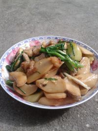 香葱瘦肉炒杏鲍菇