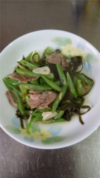 火锅肉炒豆角