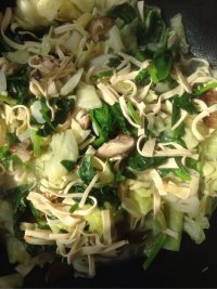 香菇豆皮炒甘蓝