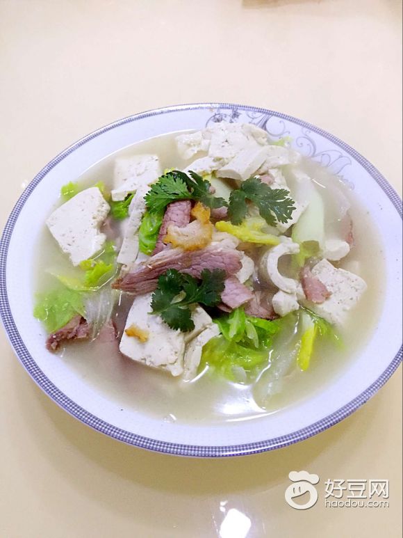 烤肉豆腐白菜