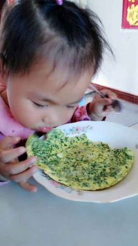 青菜鸡蛋饼