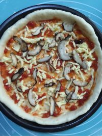 鲜虾香菇披萨