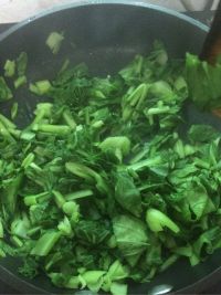 青菜鸡蛋香肠烤年糕