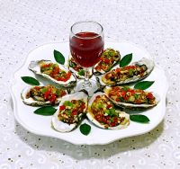 蒜蓉彩椒烤牡蛎