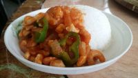 鸡丁虾仁盖饭
