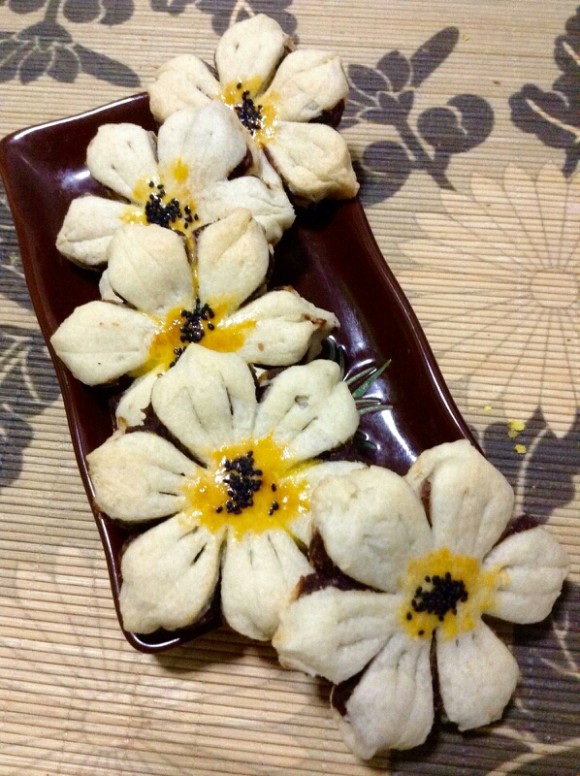 花形豆沙酥饼