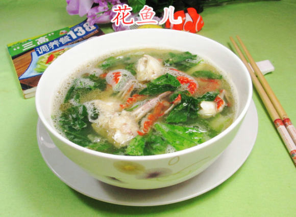 螃蟹小白菜汤