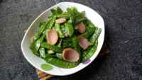 碗豆角炒里道斯红肠