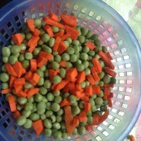 豌豆炒胡萝卜