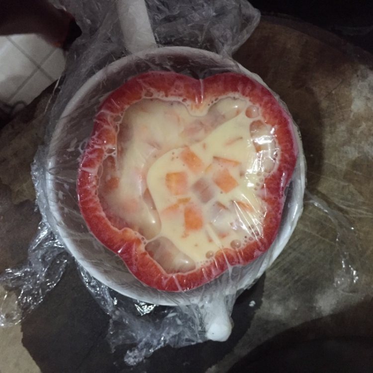 彩椒胡萝卜蒸鸡蛋#新