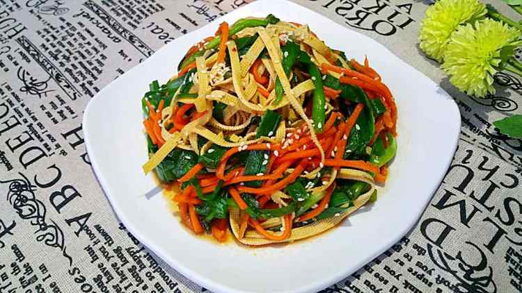 凉拌豆腐皮#新鲜从这
