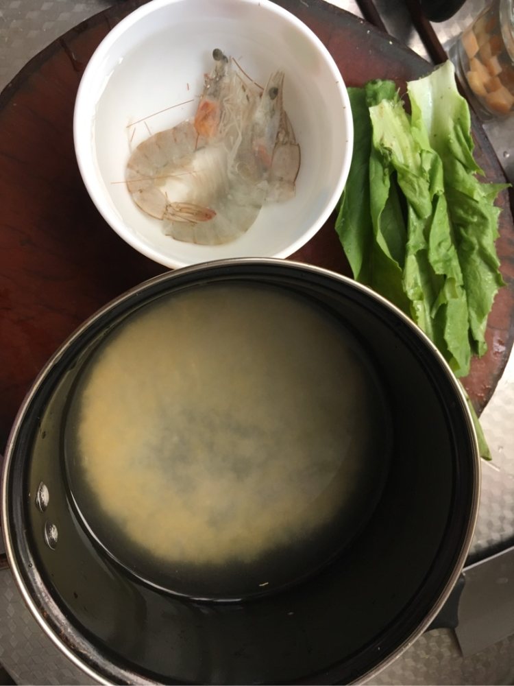 莜麦菜虾粥#新鲜从这