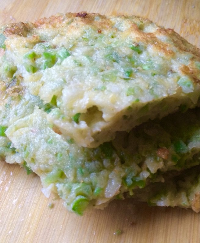 豆角鸡蛋饼