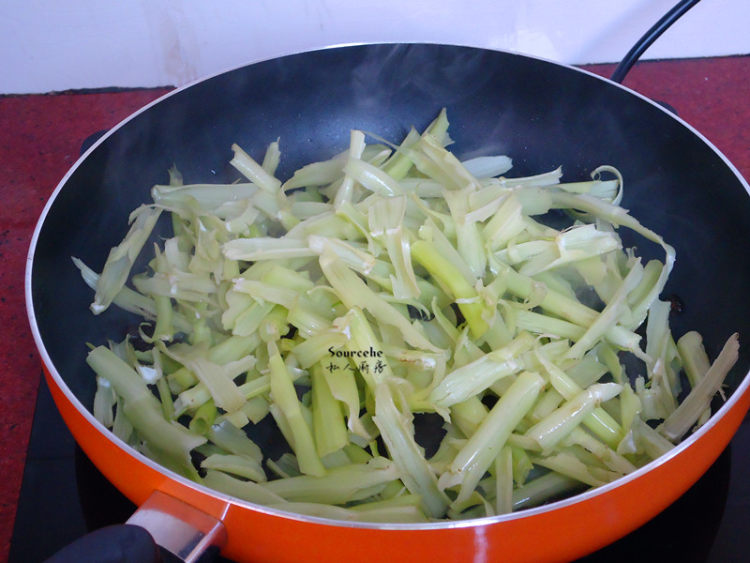 豆豉炒通菜梗