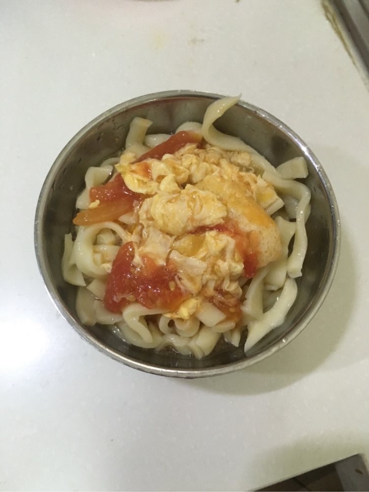手擀面 西红柿鸡蛋打