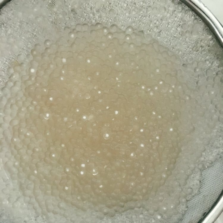 水晶西米核桃酸奶饮
