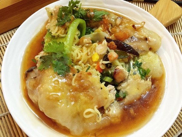 肠粉面#小虾创意料理#