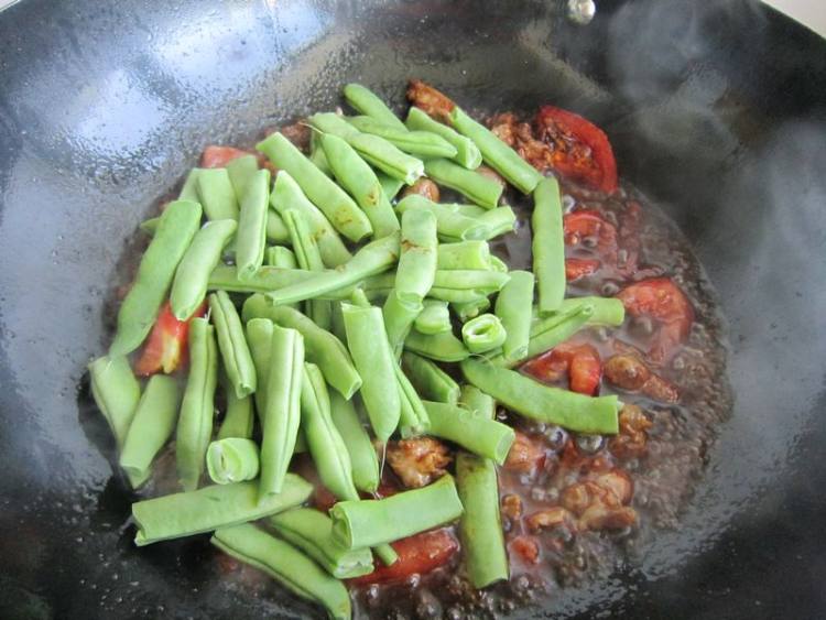 四季豆羊肉蒸面