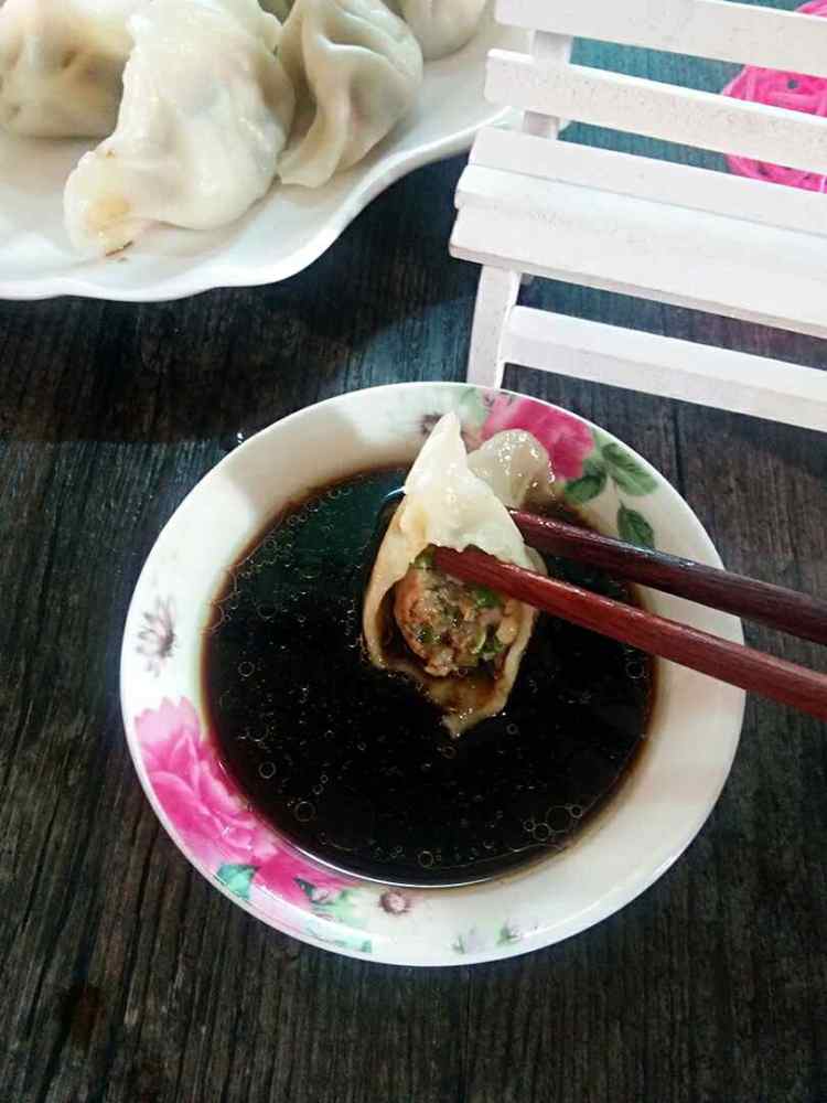 四季豆煮肉水饺