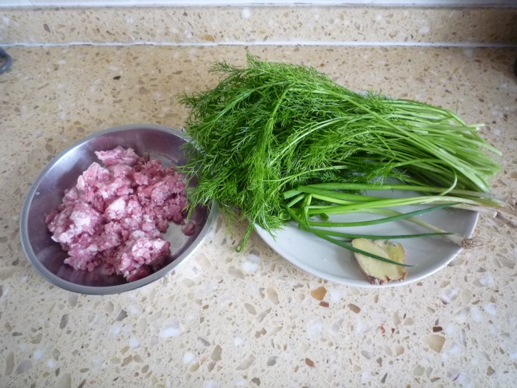 茴香猪肉馅蒸饺