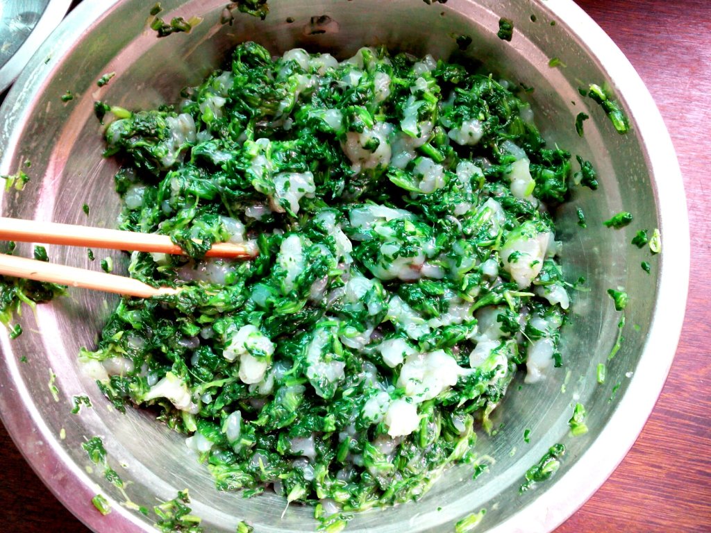菠菜虾仁饺