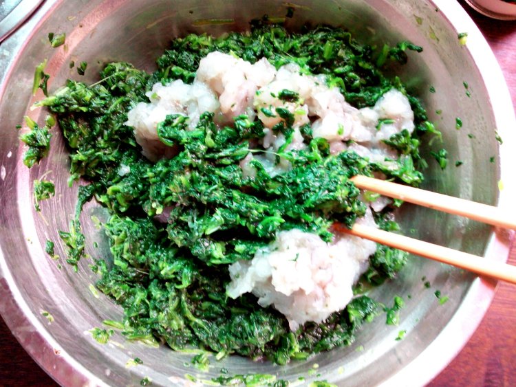 菠菜虾仁饺
