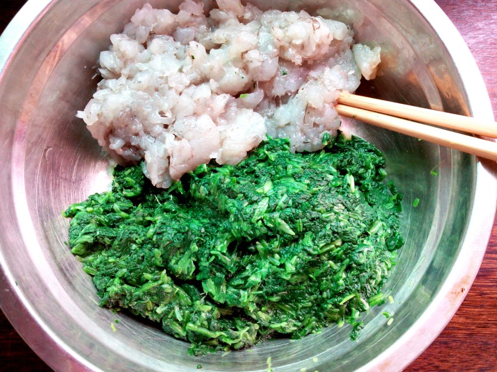 菠菜虾仁饺