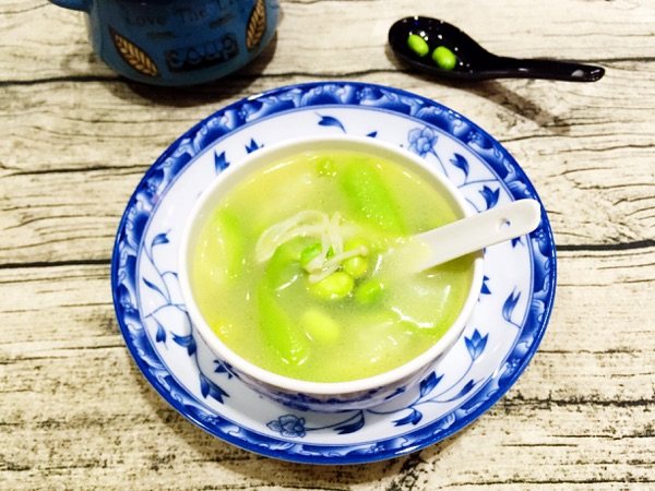 毛豆丝瓜汤
