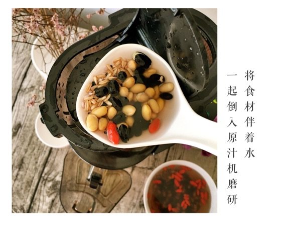 黑芝麻黑豆豆浆豆渣饼