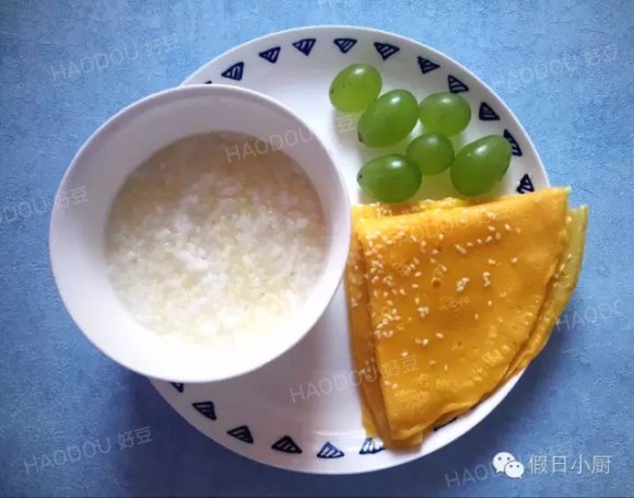 大米小米粥 +南瓜饼+