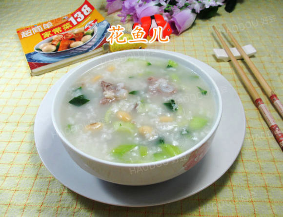 青菜黄豆排骨大米粥