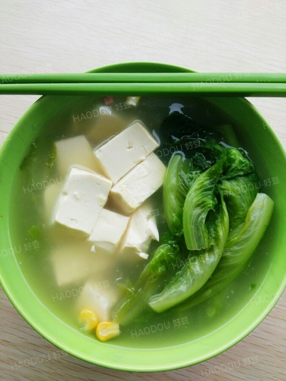 生菜豆腐汤