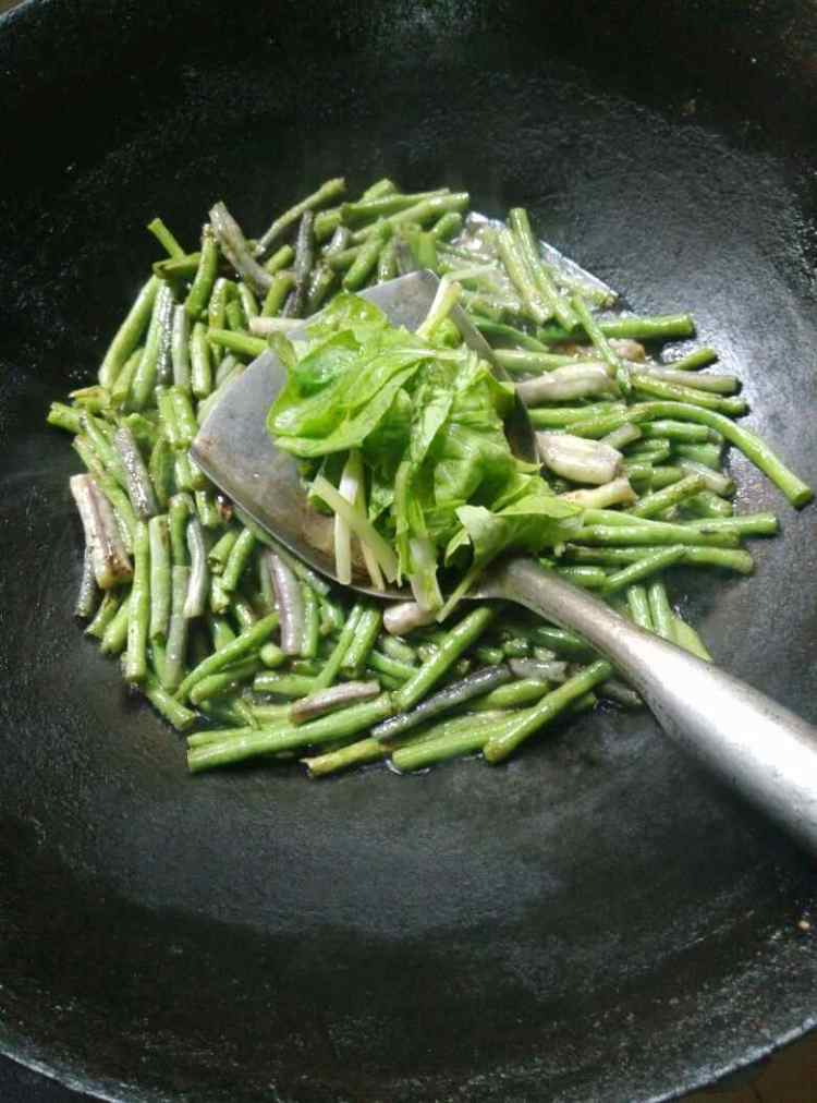 青菜炒豇豆