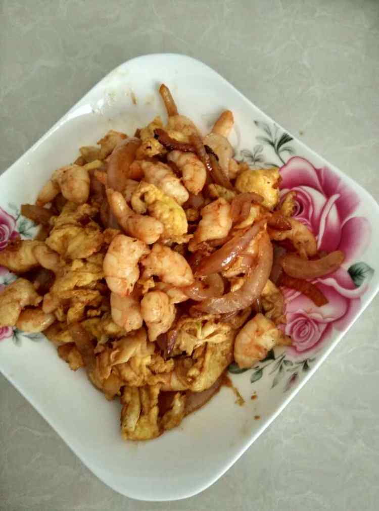 虾仁炒蛋