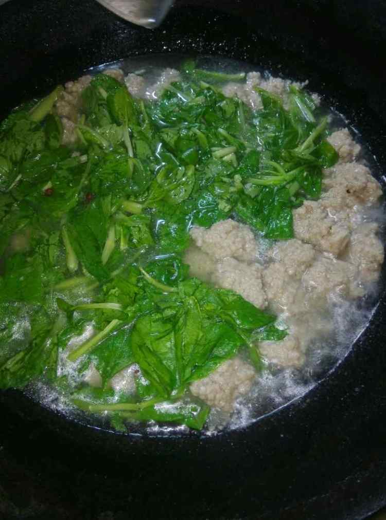 小白菜肉丸汤