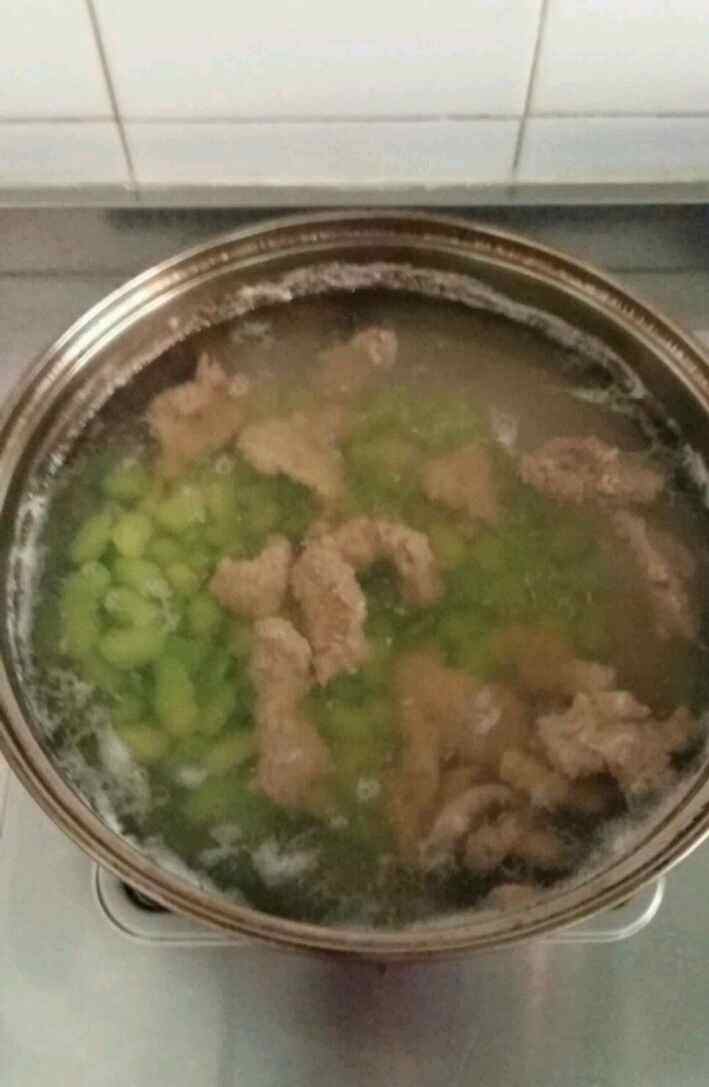 毛豆肉汤