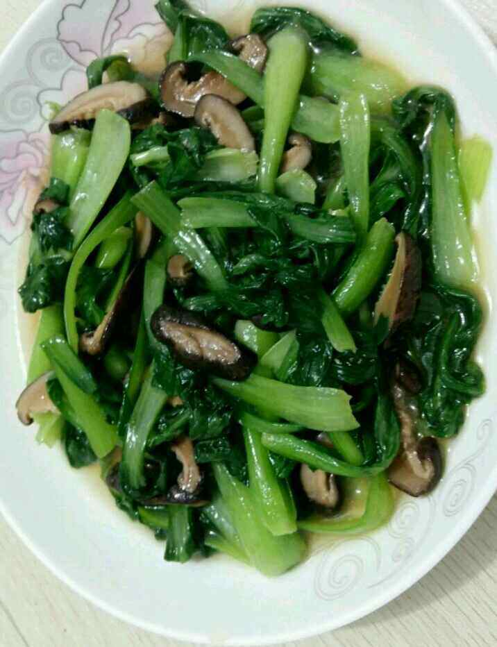 香菇炒油菜