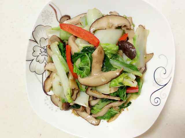 小蘑菇炒青菜
