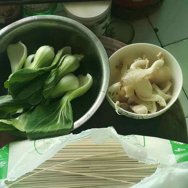 鸡杂油菜面