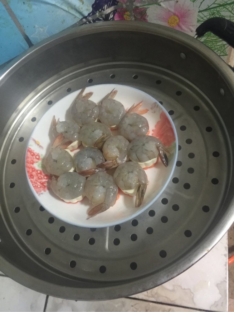 虾仁蒸嫩豆腐