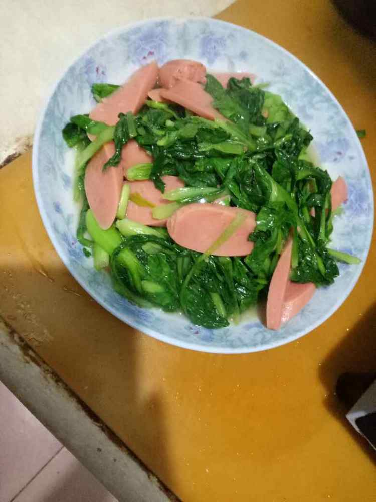 小青菜火腿肠