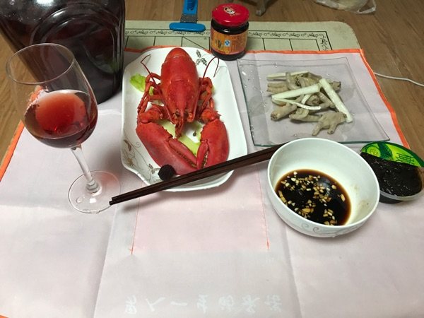 白灼大龙虾