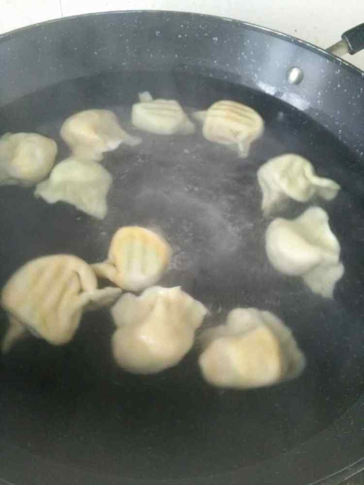 双色猪肉香菜饺子