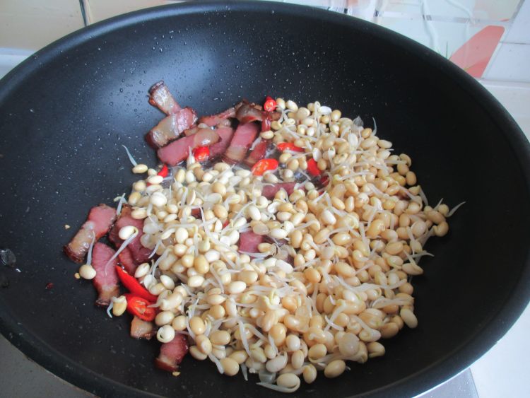 腊肉烧豆芽