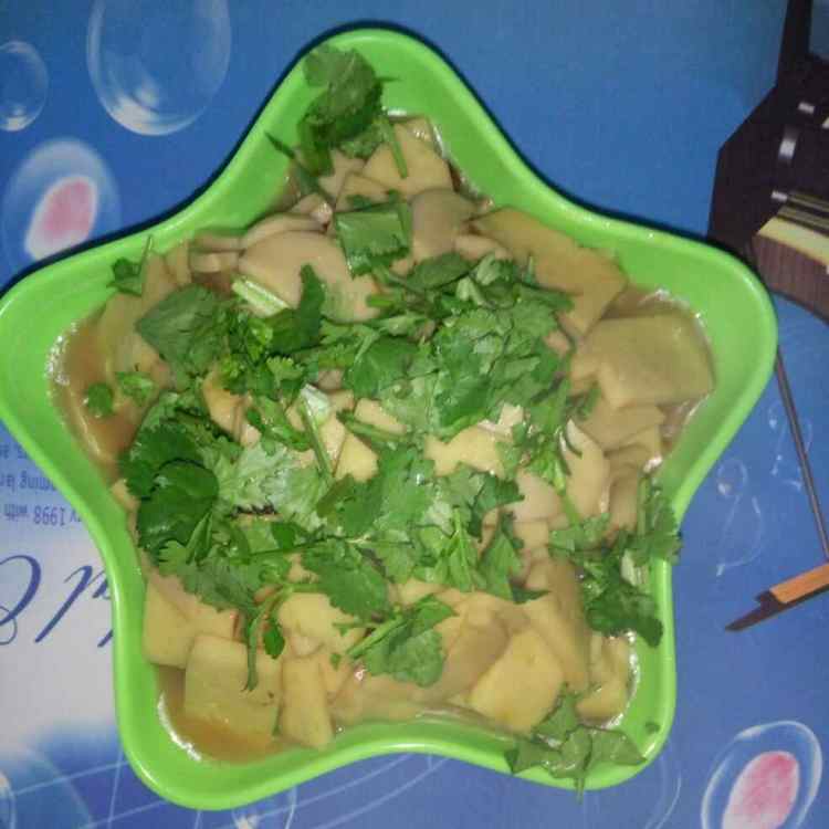 杏鲍菇炒千页豆腐