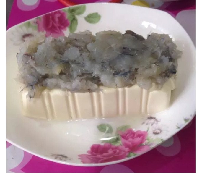 虾蓉蒸豆腐